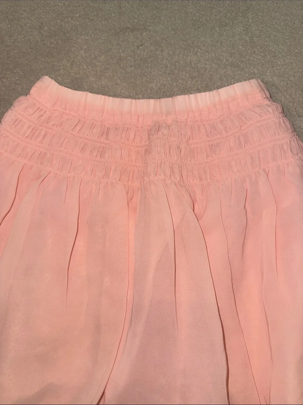 Carter's Light Pink Chiffon Smocked Waist Skirt